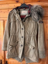 Adenauer & Co Jacke, Winterjacke, grün braun, Gr. M, mit Kapuze