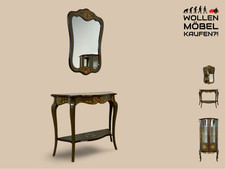 WMK I Hochwertige italienische Stilmöbel Konsole im antiken Stil mit Wandspiegel