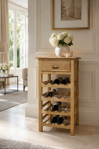 Weinregal teak holz - weinregal,