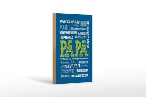 Holzschild papa superheld - papa,
