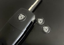 1x PEUGEOT new Schlüssel 14mm Aufkleber ALU Schlüssellogo Emblem Schriftzug LOGO