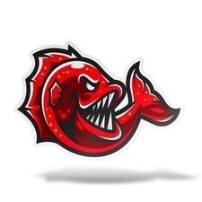 Aufkleber PIRANHA Wandtattoo