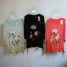 Neu Italy Damen Shirt Blumen