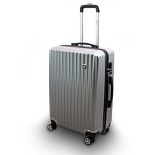 Reisekoffer Reisetrolley Hartschale Teleskopgriff General L Silber BARUT