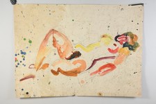 C24H24- Alfred Hahn (1886-1965) Aquarell liegender weiblicher Akt