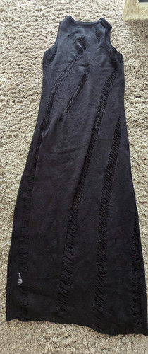 Schwarzes dünnes strickkleid - schwarzes,