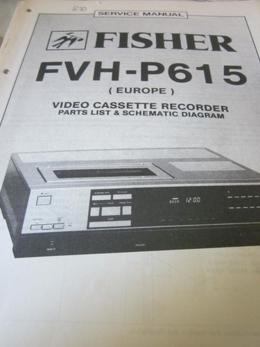 Fisher fvh p615 video - fvh,