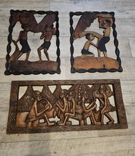 3er Set afrikanische Holz