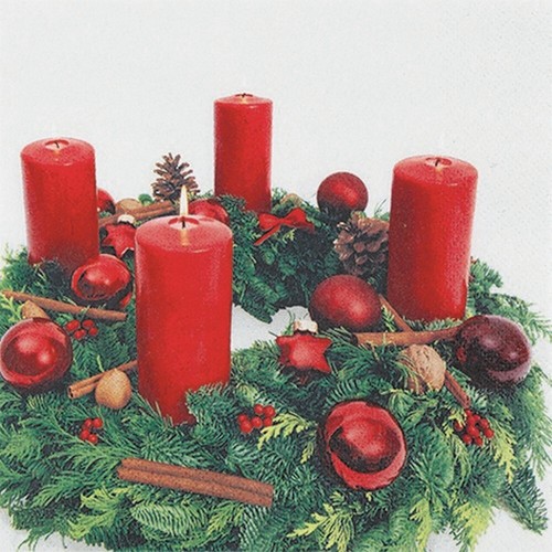Servietten advent wreath - 20,