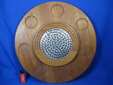 VINTAGE DANISH DESIGN "LAZY SUSAN" LÜTHJE WOOD SERVIERKARUSSELL TEAKHOLZ