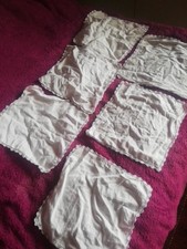 6 Servietten oder Stoff Taschentuch ca. 27 x 27 cm Zustand: altersgemäß