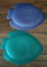 Fischteller / Servierplatten, aus Kunststoff, 2 Stück