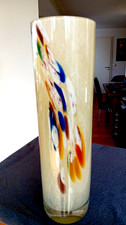 Große schwere Glas Vase -