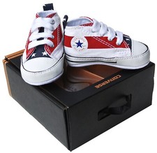Converse EU 20 UK 4 Baby Chucks Chuck Taylor USA Flag Rot Sneaker Lauflernschuhe