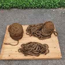 3 alte Juteseile oder Hanfseile
