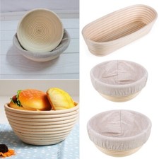 3 Modelle Gärkörbchen Rund und Oval Brot Backen Gärkorb Peddigrohr aus Rattan