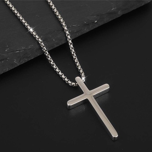Kreuz halskette aus edelstahl - kreuz-halskette,