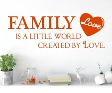 Wandtattoo Familie Family is a little world  Love Wohnzimmer Spruch Wanddeko 5