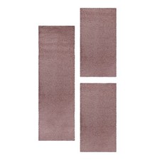 Einfarbig Hochflor Teppich