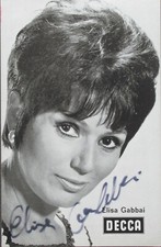 Autogrammkarte Elisa Gabbai