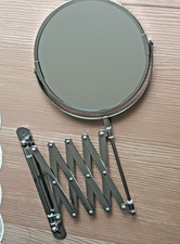 Teleskop Kosmetik-Wandspiegel mit 3-Fach Vergrößerung - Silber