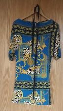 Tunika/Longbluse, Halbarm, S/M, royalblau, Neu