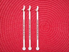 Old Crow Bourbon Whiskey 3 Rührstäbe - weiß - Kunststoff - Rabe mit Zylinder