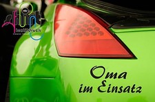 A 550 - Oma im Einsatz Autoaufkleber Sticker Aufkleber Babyaufkleber