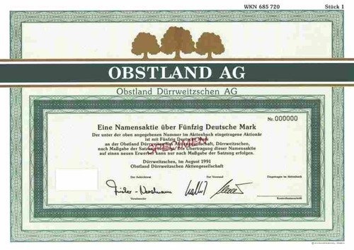 Obstland dürrweitzschen 1991 - obstland,
