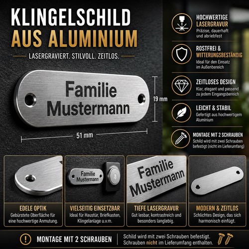 Personalisiertes klingelschild - personalisiertes,