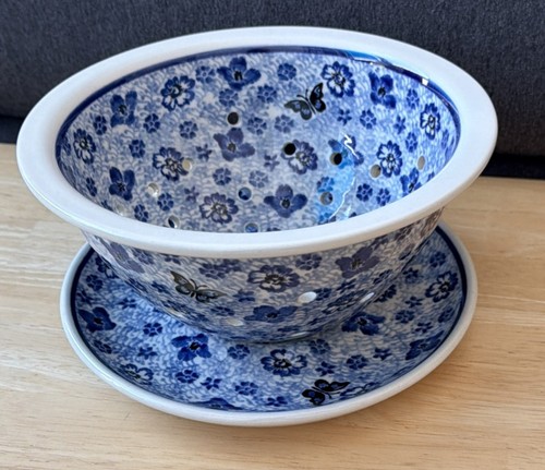 Keramik schüssel weiß blau - schüssel,