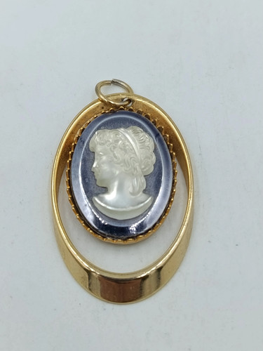 Vintage kamee anhänger - kamee,