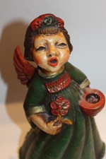 schöner seltener alter ENGEL aus Keramik von Südtiroler Manufaktur wie Thun grün