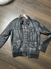 Herren Lederjacke Schwarz