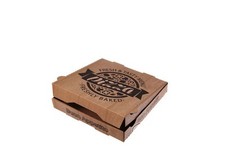 100x Pizzakarton / Pizzabox to go 28x28x4,2 cm bedruckt 