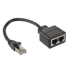 RJ45 Splitter 1 männlich zu 2