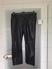 Marc Cain Herbst 7/8 Edel Kunstleder Hose schwarz Gr. N6 - 42/44 Mega!