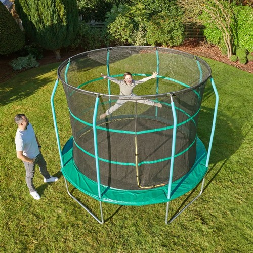 10ft trampolin mit gehege netz - mit,