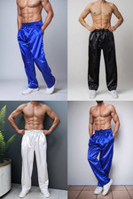 Men shiny satin - shiny, baggy
