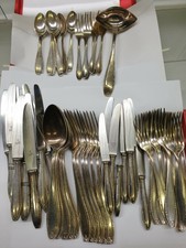 Besteck Wellner Modell Laurin Rosenmuster 90er Silber Auflage 6-10 Pers.  54 tlg