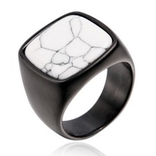 1x Männer Titan Stahl Ring