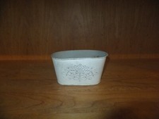 Blumentopf-Übertopf-Blumenkübel-Pflanzenkübel-Pflanzentopf-Vintage-Oval-Metall