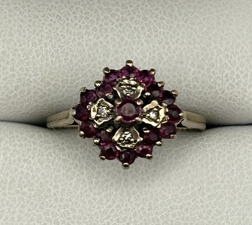 Vintage cluster ring kt - vintage, 9