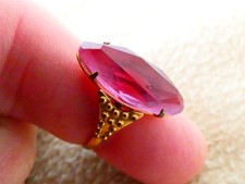 Ring Gold , Russland Föderation, CCCP, Punze, Rubellit ?, 3,68 gr. Gr. 17,2 / 54