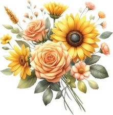 Aquarell Blume Rose UV DTF