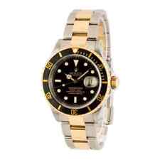 ROLEX Submariner Herren Uhr Stahl/Gold - Ref.16613 Box Papiere LC100 black