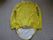 Regenjacke Gore Giro Fahrrad Rennrad Gore-Tex gelb Größe S retro vintage