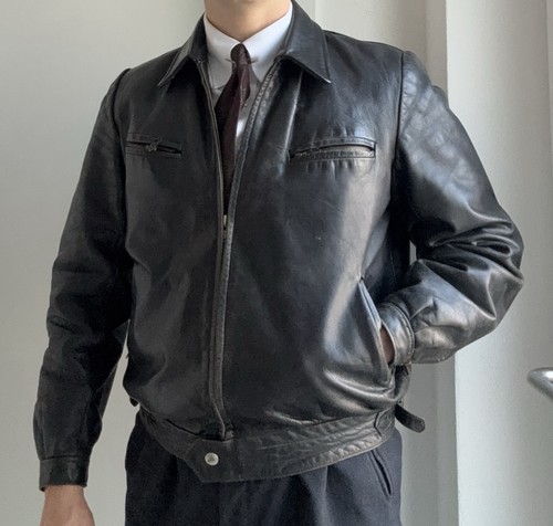 Lederjacke 40er 50er - ,