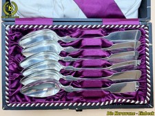 6 Tee/Kaffeellöffel Spaten A.Klieffoth 800er Silber 75g. L.14,5 cm ohne Monogram