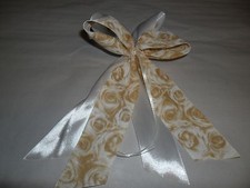  10 Antennenschleifen, Schleifen, Hochzeit, Autoschmuck,creme, Rosen